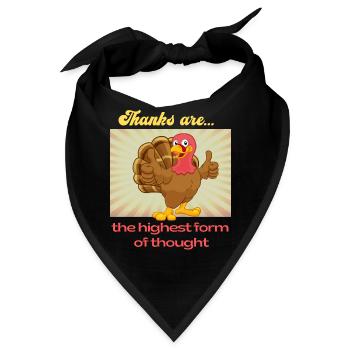 Berühmte Zitate über Thanksgiving - Bandana - Schwarz - Vorne