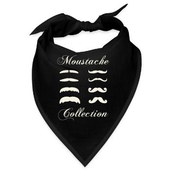 Kollektion von Schnurrbärten, Geschenkidee der Eleganz. - Bandana - Schwarz - Vorne
