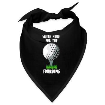 Golf Golfen lustiges Golfspieler - Bandana - Schwarz - Vorne