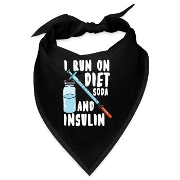 Diabetes Insulin Diabetiker - Bandana - Schwarz - Vorne
