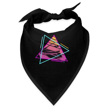 Retro Vintage Classic Pilot Aviation - Bandana - Schwarz - Vorne