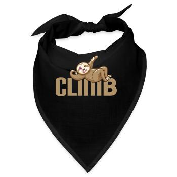 Bouldern, Klettern, Freiklettern Faultier Boulder - Bandana - Schwarz - Vorne