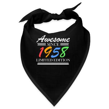 1958 - Jahrgang 1958 - Bandana - Schwarz - Vorne