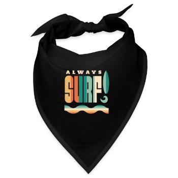 Surfen - always surf! - Bandana - Schwarz - Vorne