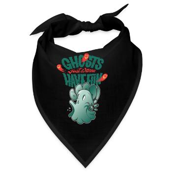 Geist will nur Spaß haben Halloween-Party-Albtraum - Bandana - Schwarz - Vorne