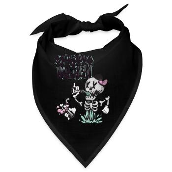 Fröhliches Halloween-Skelett-Halloween-Party-Albtr - Bandana - Schwarz - Vorne