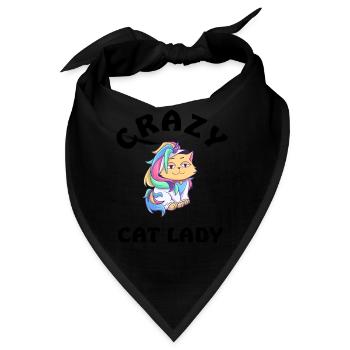 Crazy Cat Lady - Bandana - Schwarz - Vorne