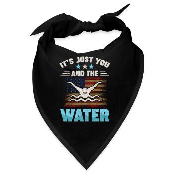 Schwimmtrainer Wassersporttrainer - Bandana - Schwarz - Vorne