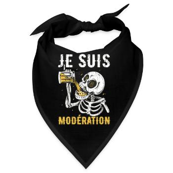 I Am Moderation Drink In Moderation Beer Skeleton - Bandana - Schwarz - Vorne