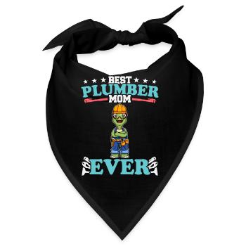 Best Plumber Mom Ever Plumbing Technician Crafts - Bandana - Schwarz - Vorne