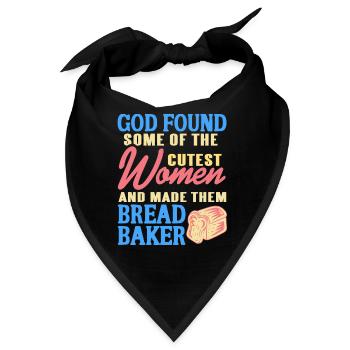 God found cutest women bread baker - Bandana - Schwarz - Vorne