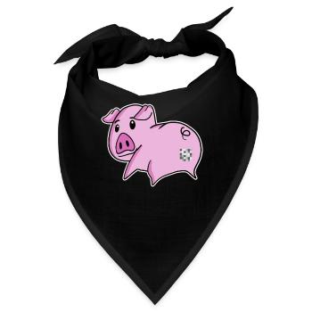 Schwein Arsch - Schwein Hintern - Bandana - Schwarz - Vorne