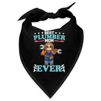 Best Plumber Mom Ever Plumbing Technician Crafts - Bandana - Schwarz - Vorne