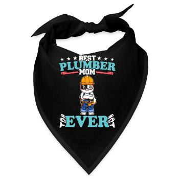 Best Plumber Mom Ever Plumbing Technician Crafts - Bandana - Schwarz - Vorne