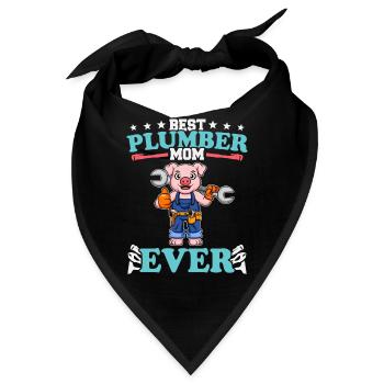 Best Plumber Mom Ever Plumbing Technician Crafts - Bandana - Schwarz - Vorne