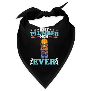 Best Plumber Mom Ever Plumbing Technician Crafts - Bandana - Schwarz - Vorne