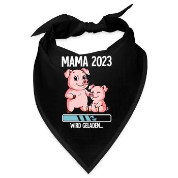 Werdende Mama 2023 - Bandana - Schwarz - Vorne