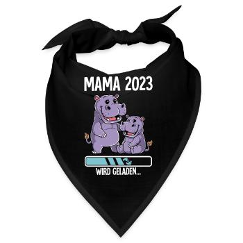 Werdende Mama 2023 - Bandana - Schwarz - Vorne