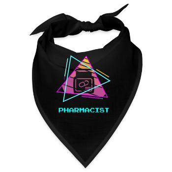Retro Pharmacist Pharmaceutical Pharmacy - Bandana - Schwarz - Vorne