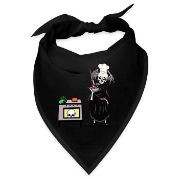 Kochkunst Horror Halloween Geisterstunde Küche - Bandana - Schwarz - Vorne
