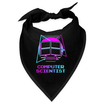 Retro Computer Scientist Information - Bandana - Schwarz - Vorne