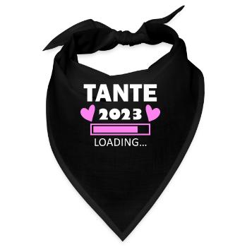 Tante 2023 - Tante werden - Tante Geschenk - Bandana - Schwarz - Vorne