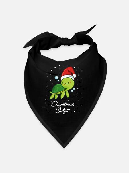 Tortue de Noël - Bandana - noir