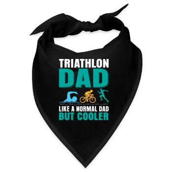 Triathlon Dad Like A Normal Dad But Cooler Tri Tr - Bandana - Schwarz - Vorne