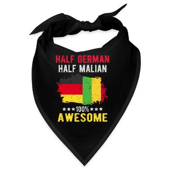 Halb Deutsch Halb Malier - Bandana - Schwarz - Vorne