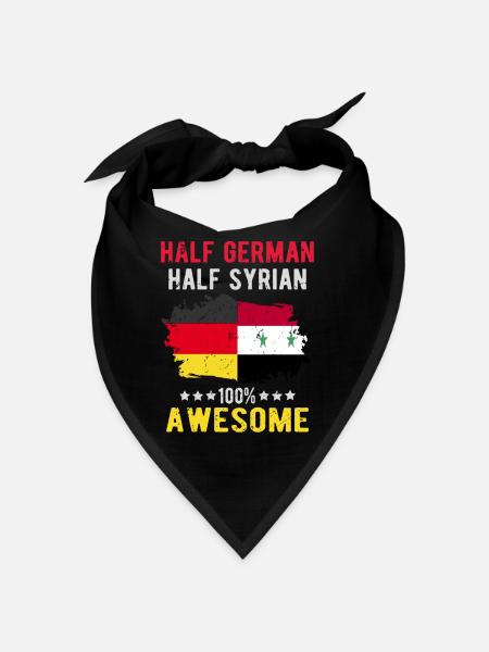 Halb Deutsch Halb Syrier - Bandana - Schwarz