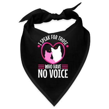 I speak for those who have no voice - Bandana - Schwarz - Vorne
