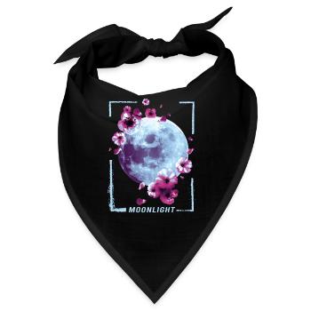 Mondschein Japanische Malerei Retro-grafik - Bandana - Schwarz - Vorne