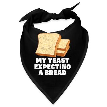 Lustiger Brotbacken-Bäcker - Bandana - Schwarz - Vorne