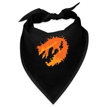 Feuerfuchs brennender Fuchs Wildnis Fuchs - Bandana - Schwarz - Vorne