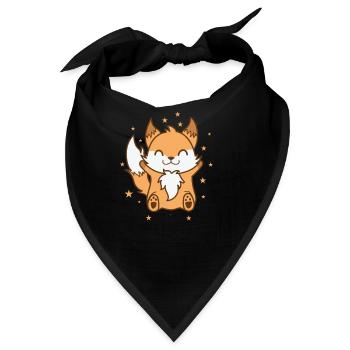 Fuchs freut sich Tierpark Tier Natur Umwelt - Bandana - Schwarz - Vorne