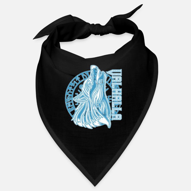 Valhalla Wolf Odin Runes Nordic Compass Bandana