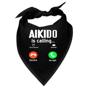 Aikido is calling - Bandana - Schwarz - Vorne