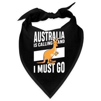 Australien ruft Kangaroo Outback Cute Kangaroos - Bandana - Schwarz - Vorne