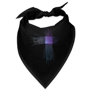 CPU Prozessor Informatiker Elektriker - Bandana - Schwarz - Vorne