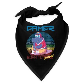 Video Games Funny Gamer Born To Gaming Retro Game - Bandana - Schwarz - Vorne