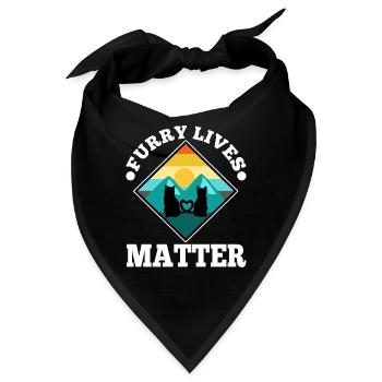 Furry lives matter - Bandana - Schwarz - Vorne
