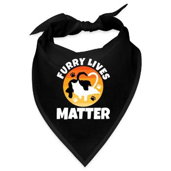 Furry lives matter - Bandana - Schwarz - Vorne