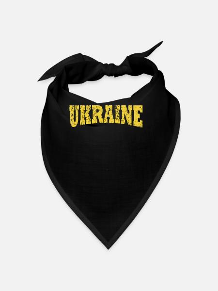 I stand with the Ukraine symbology win - Bandana - black - Front