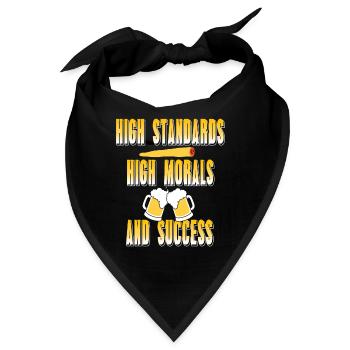 High Standards High Morals & Success Standards - Bandana - Schwarz - Vorne