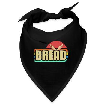 Brot backen - Bread - Bandana - Schwarz - Vorne