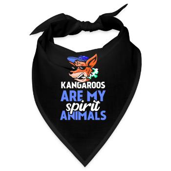 Kängurus Sind Meine Lieblingstiere Tier Känguru - Bandana - Schwarz - Vorne