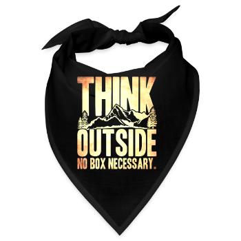 Think Outside No Necessary - Bandana - Schwarz - Vorne