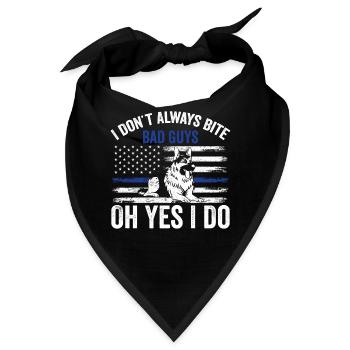Polizeibeamter Polizeihund - Bandana - Schwarz - Vorne