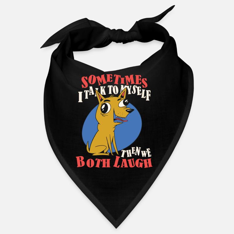 Parfois, je me parle à moi-même, puis je ris - Bandana - noir