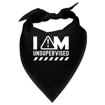 Ich Bin Unbeaufsichtigt Unsupervised Sarkastisch - Bandana - Schwarz - Vorne